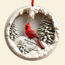 Load image into Gallery viewer, Personalized Cardinal Memorial Ornament for Family Ornament PopCulturePrints