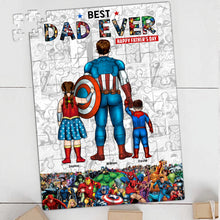 Load image into Gallery viewer, Personalized Superhero Dad Jigsaw Puzzle - Perfect Father's Day Gift Jigsaw Puzzles PopCulturePrints