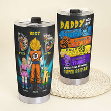 Load image into Gallery viewer, Daddy: Our Super Saiyan Hero Personalized Tumbler Tumbler Cup PopCulturePrints