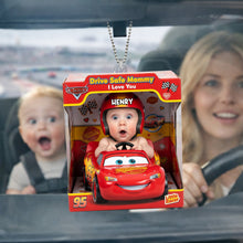 Load image into Gallery viewer, Drive Safe Mommy, I Love You - Custom Photo Car Ornament for Mom and Grandma Ornament PopCulturePrints