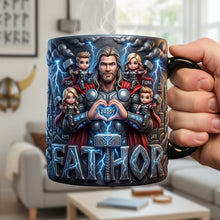 Load image into Gallery viewer, “Power Dad: The Ultimate Superhero!” - Personalized Magic Mug for Dad and Grandpa Coffee Mug PopCulturePrints
