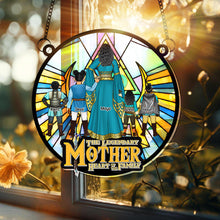 Load image into Gallery viewer, "The Legendary Mother: Heart of the Family" - Personalized Suncatcher Ornament for Mom and Grandma Ornament PopCulturePrints