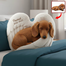 Load image into Gallery viewer, A Heartfelt Tribute: Personalized Dog Heaven Shaped Pillow - Custom Photo Gift for Dog Lovers Pillow PopCulturePrints