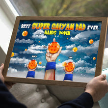 Load image into Gallery viewer, Personalized Super Saiyan Dad Canvas Print - Custom Gift for Father's Day Poster & Canvas PopCulturePrints