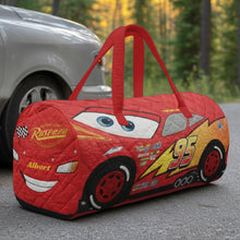 Load image into Gallery viewer, Rev Up the Fun - Racing Crew Quilted Duffle Bag - Personalized Gift for Car Enthusiasts