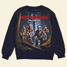 Load image into Gallery viewer, Personalized Merry Squatchmas Family Shirt AOP Products PopCulturePrints