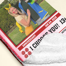 Load image into Gallery viewer, Personalized Couple Blanket - I Choose You Every Day | Unique Valentine's Day Gifts Blanket PopCulturePrints