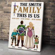Load image into Gallery viewer, Personalized Family Canvas Print - Fantasy Themed Poster & Canvas PopCulturePrints