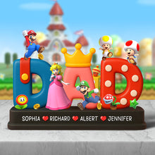 Load image into Gallery viewer, Celebrating Mom's Love: Personalized Mario-Themed Plaque - Custom Gift for Moms and Grandmas Shaped Plaques PopCulturePrints