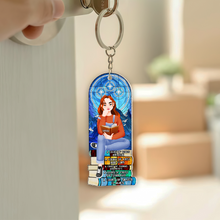 Load image into Gallery viewer, Custom Book Lover Keychain - Personalized with Your Name Keychains PopCulturePrints