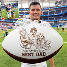 Load image into Gallery viewer, We Catch The Best Dad - Personalized Football for Dad and Grandpa American Football PopCulturePrints