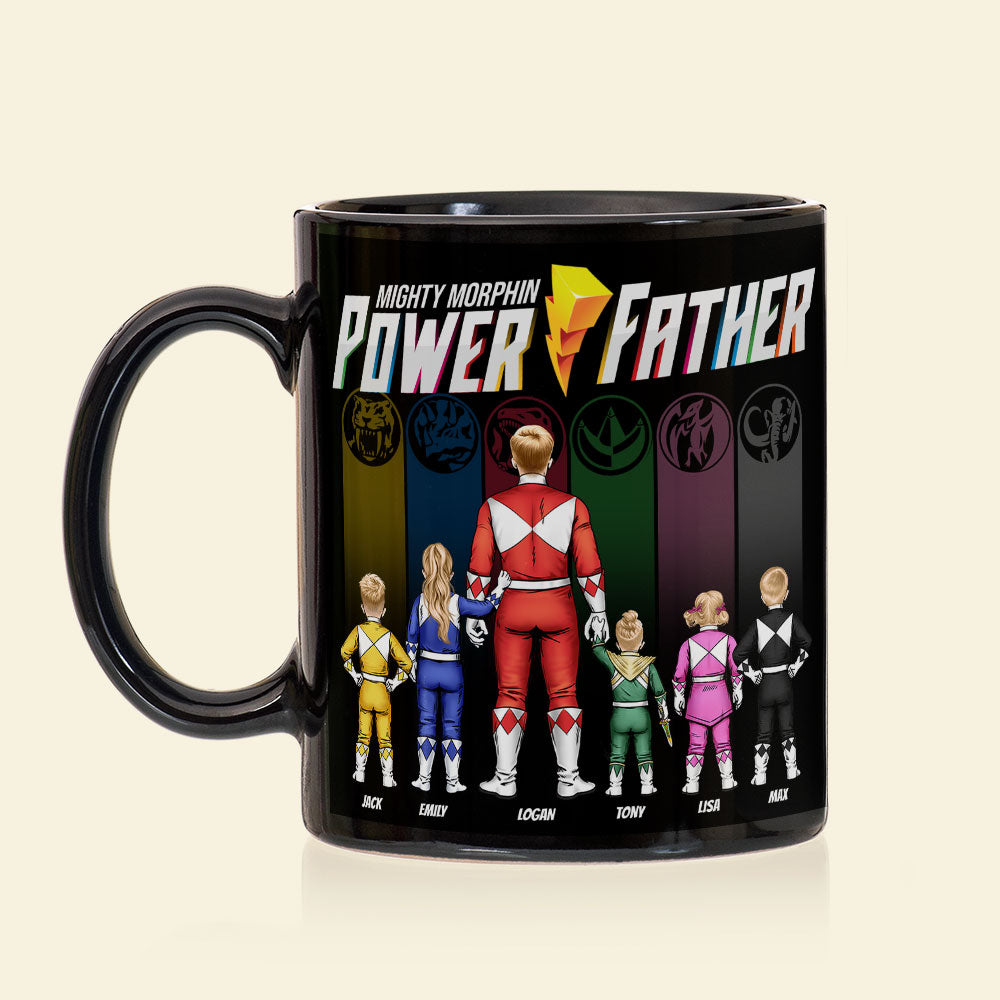 Personalized Power Family Black Mug for Dad Coffee Mug PopCulturePrints