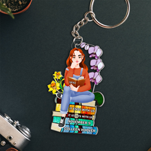Load image into Gallery viewer, Personalized Book Lover Keychain - Customizable Gift Keychains PopCulturePrints