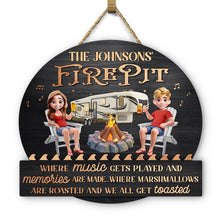 Load image into Gallery viewer, “Where Music Gets Played, Memories Are Made!” - Personalized Custom Shaped Wood Sign - Gift for Couples, Friends, and Family Wood Shaped Sign PopCulturePrints