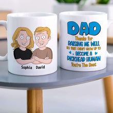 Load image into Gallery viewer, Personalized Cartoon Characters Dad Appreciation Mug Coffee Mug PopCulturePrints