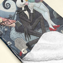 Load image into Gallery viewer, Love At Midnight Blanket - Personalized Gift for Couples Blanket PopCulturePrints