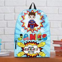 Load image into Gallery viewer, Custom Superhero Kids Backpack - Personalized School Bag Backpack PopCulturePrints