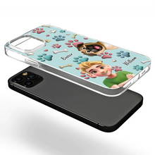 Load image into Gallery viewer, “Celebrate Your Furry Friend!” - Personalized 3D Effect Clear Phone Case - Gift for Dog Moms, Dog Dads, Grandparents Clear Phone Case PopCulturePrints