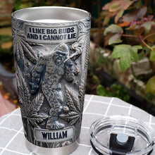 Load image into Gallery viewer, I Like Big Buds - Smoking Sasquatch 20oz Tumbler - Personalized Gift for Stoners Tumbler Cup PopCulturePrints