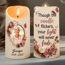 Load image into Gallery viewer, Eternal Light Remembrance - Personalized LED Candle for Loved Ones Led Candle PopCulturePrints