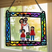 Load image into Gallery viewer, Personalized Family Suncatcher Ornament - Unique Custom Gift Ornament PopCulturePrints