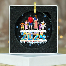 Load image into Gallery viewer, Custom Family Christmas Ornament 2024 - Personalized Holiday Keepsake Ornament PopCulturePrints