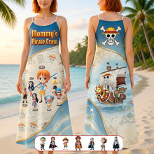 Load image into Gallery viewer, “Set Sail for Adventure!” - Mommy's Sea Adventure Crew Maxi Dress - Personalized Gift for Mom, Grandma, and More Dress PopCulturePrints