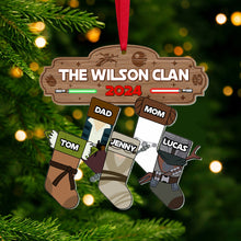 Load image into Gallery viewer, Personalized Family Christmas Galaxy Ornament Stocking Gift Ornament PopCulturePrints