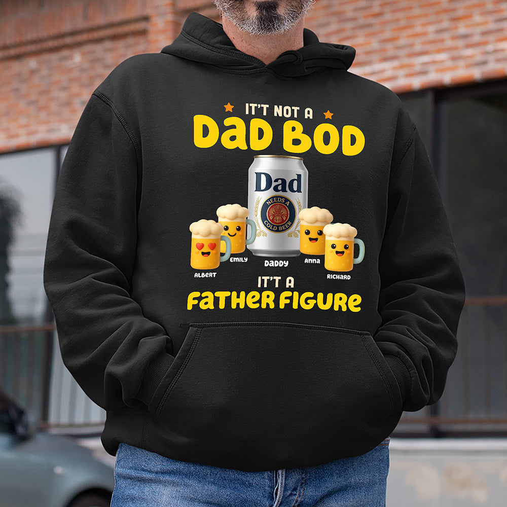 “It’s Not a Dad Bod, It’s a Father Figure” - Personalized Dad Shirt - Custom Gift for Dad and Grandpa Shirts PopCulturePrints