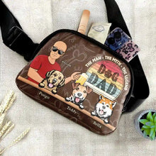 Load image into Gallery viewer, Dog Dad - The Man, The Myth, The Legend - Personalized Crossbody Belt Bag Crossbody Belt Bag PopCulturePrints