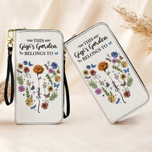 Load image into Gallery viewer, “This Grandma's Garden Belongs to” - Personalized Leather Long Wallet - Perfect Gift for Grandma, Mom, and Loved Ones Leather Long Wallet PopCulturePrints