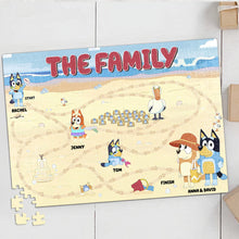 Load image into Gallery viewer, Personalized Family Cartoon Jigsaw Puzzle - Customizable Name Puzzle - Perfect Gift for Kids & Families Jigsaw Puzzles PopCulturePrints
