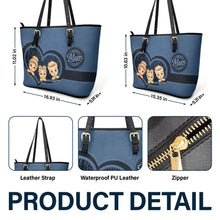 Load image into Gallery viewer, Best Mom Ever - Personalized Leather Tote Bag | A Heartfelt Gift for Moms and Grandmas Leather Tote Bag PopCulturePrints