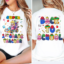 Load image into Gallery viewer, Super 1st Grade Teacher Shirt - Personalized Gifts for Back to School Shirts PopCulturePrints