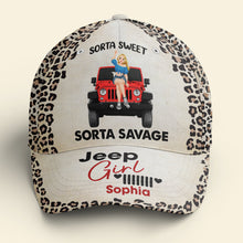 Load image into Gallery viewer, Personalized Jeep Girl Cap - Sorta Sweet Sorta Savage Caps PopCulturePrints