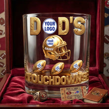 Load image into Gallery viewer, Every Touchdown is a Celebration - Personalized Sport Lover Dad Round Glass