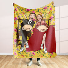 Load image into Gallery viewer, Custom Funny Couple Photo Blanket - Unique Gift for Valentine's Day Blanket PopCulturePrints