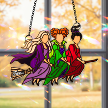 Load image into Gallery viewer, I Smell Children - Enchanted Witches Trio Suncatcher | Personalized Gift for Witch Lovers Ornament PopCulturePrints