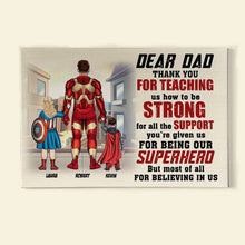 Load image into Gallery viewer, Personalized Superhero Dad Poster - Custom Father's Day Gift Poster & Canvas PopCulturePrints