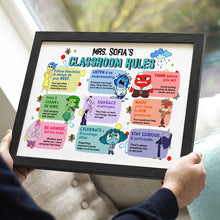 Load image into Gallery viewer, Personalized Classroom Rules Poster for Teachers - Custom Name Decor Poster & Canvas PopCulturePrints