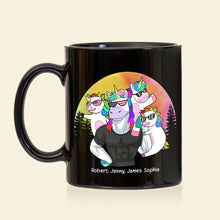 Load image into Gallery viewer, Personalized Family Unicorn Dad Coffee Mug - Heartfelt Gift Coffee Mug PopCulturePrints