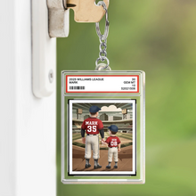 Load image into Gallery viewer, "Hit a Homerun with Personalized Touch!" - Baseball Sport Card Slab Keychain - Gift for Dad, Grandpa & Sports Lovers Acrylic Keychain PopCulturePrints