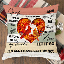 Load image into Gallery viewer, Heaven Cardinal Couple Memorial Pillow - Personalized Valentine's Day Gifts Pillow PopCulturePrints