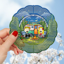 Load image into Gallery viewer, Personalized Camping Memories Wind Spinner for Couples Ornament PopCulturePrints