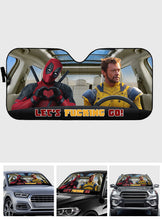 Load image into Gallery viewer, Epic Road Trip - Superhero Car Sunshade Car Sunshade PopCulturePrints