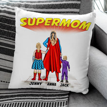 Load image into Gallery viewer, Supermom Family Personalized Pillow - Custom Gift for Loved Ones Pillow PopCulturePrints