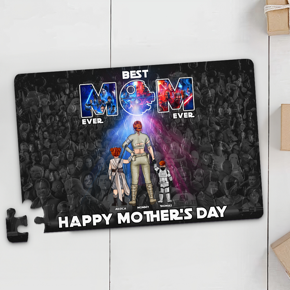 “Best Mom Ever” - Personalized Puzzle Gift for Mom or Grandma Jigsaw Puzzles PopCulturePrints