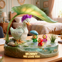 Load image into Gallery viewer, “Mommy, We Love You!” - Personalized Mother Duck and Little Ducks Acrylic Light Box - Gift for Mom, Grandma, Special Occasions