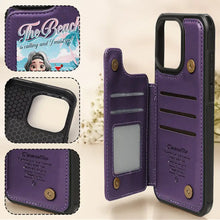 Load image into Gallery viewer, The Beach Is Calling - Personalized Leather Flip Wallet Phone Case Leather Flip Wallet Phone Case PopCulturePrints