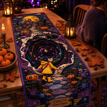 Load image into Gallery viewer, Enchanting Halloween Adventure - Personalized Spooky Table Runner